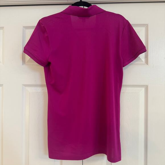 Lauren Ralph Lauren Women's Purple Half Button Collared Polo Shirt Size L Preppy - Picture 3 of 11
